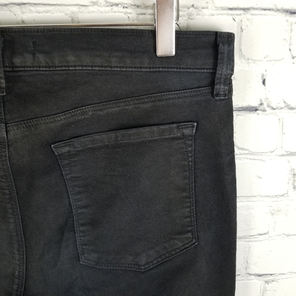 J BRAND | 800 super skinny coated black jeggings